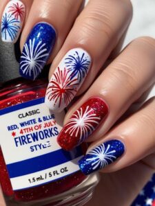 Firework Nails Design